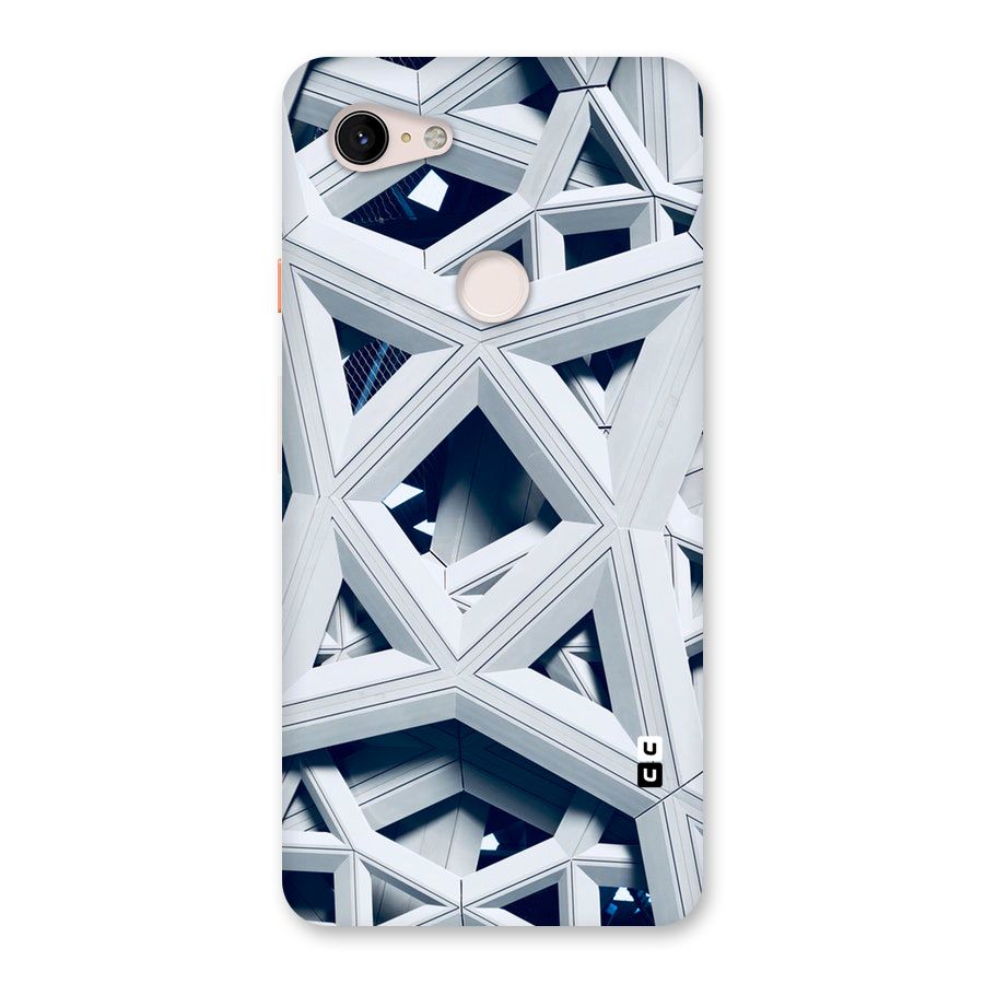 Abstract White Lines Back Case for Google Pixel 3 XL