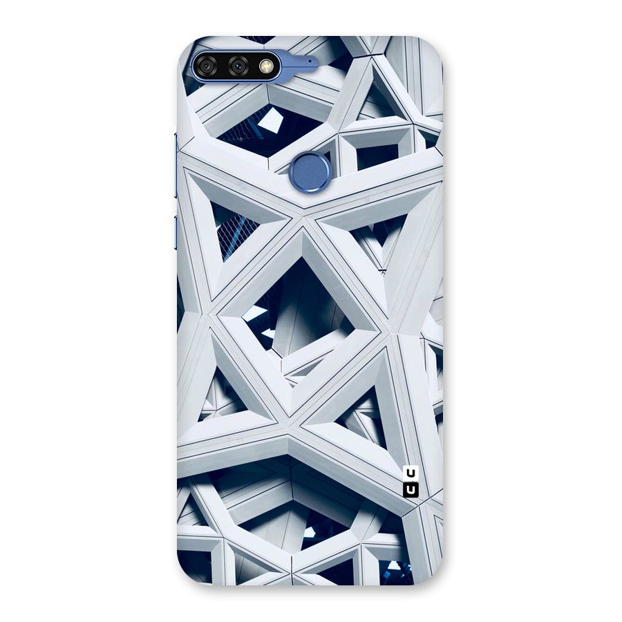 Abstract White Lines Back Case for Honor 7C