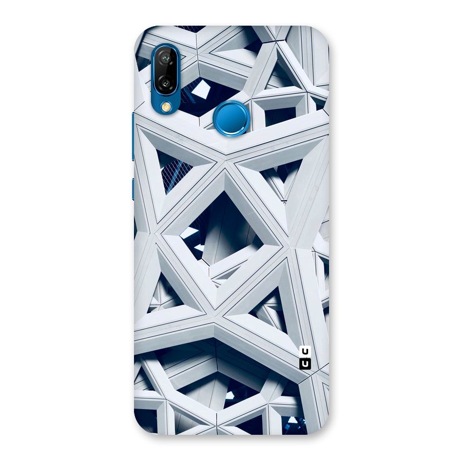 Abstract White Lines Back Case for Huawei P20 Lite