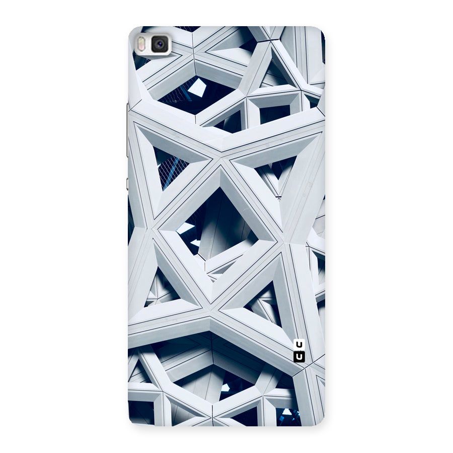 Abstract White Lines Back Case for Huawei P8