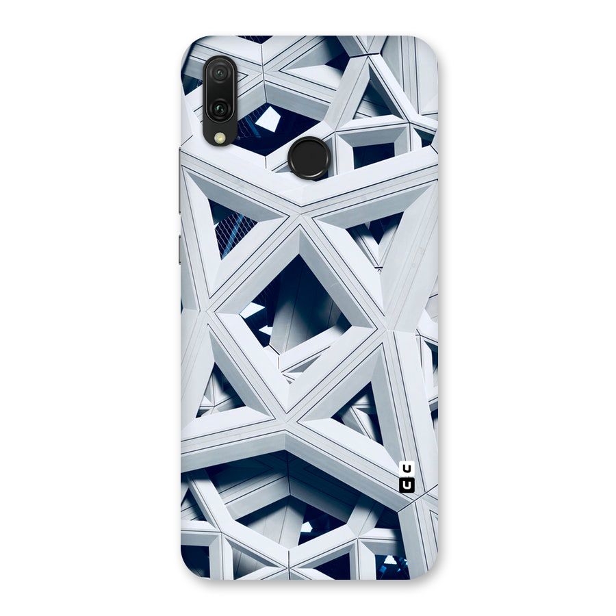 Abstract White Lines Back Case for Huawei Y9 (2019)