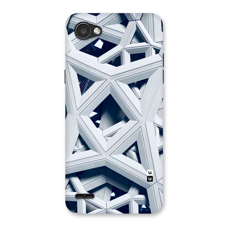 Abstract White Lines Back Case for LG Q6