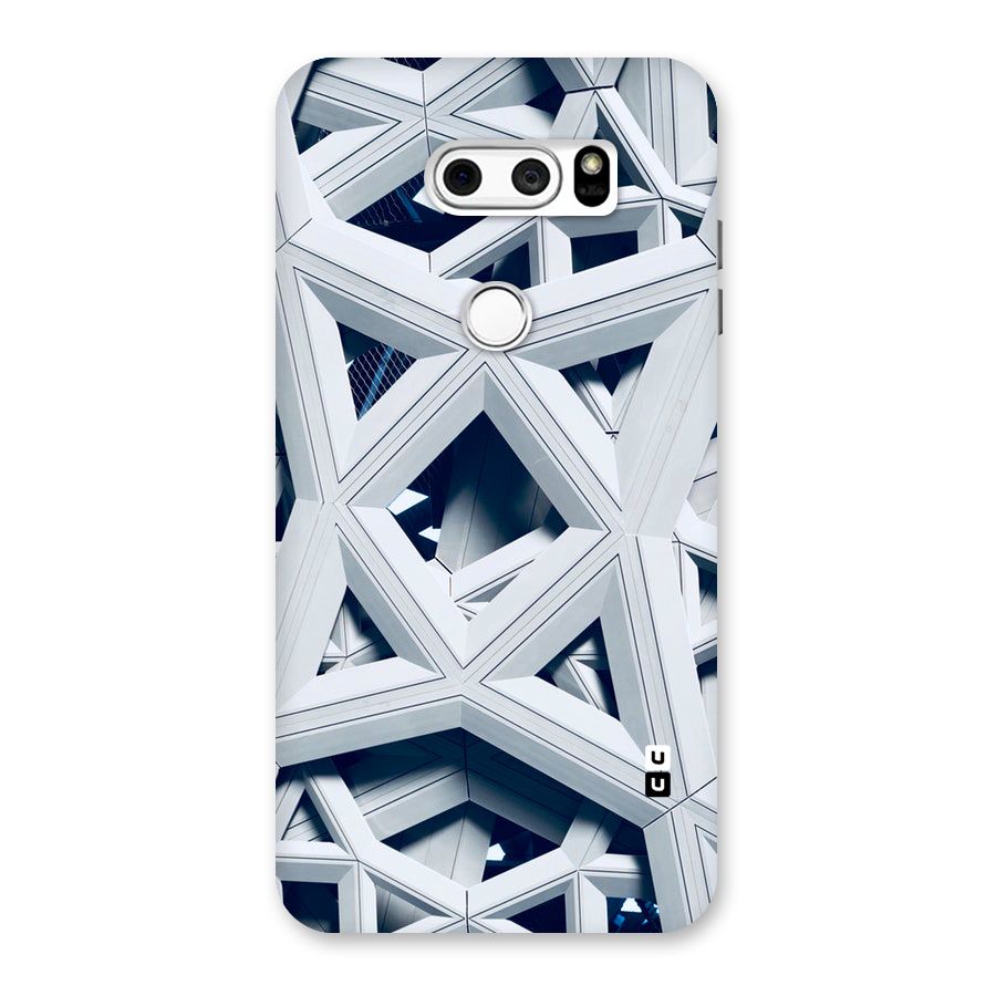 Abstract White Lines Back Case for LG V30