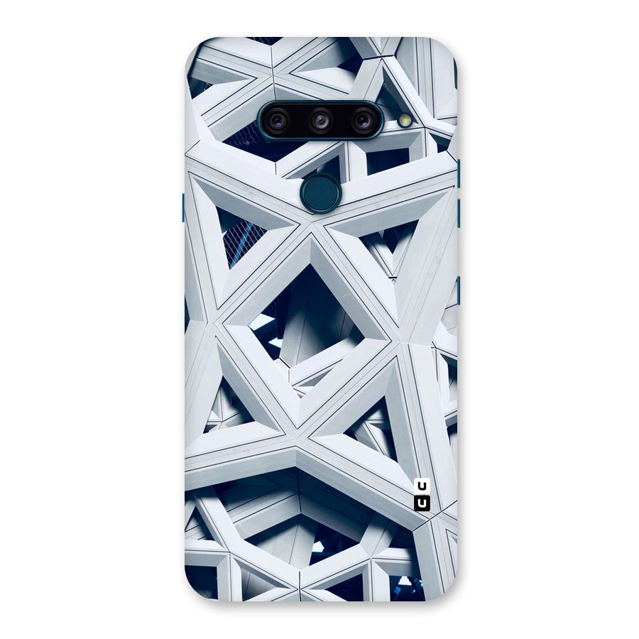 Abstract White Lines Back Case for LG  V40 ThinQ