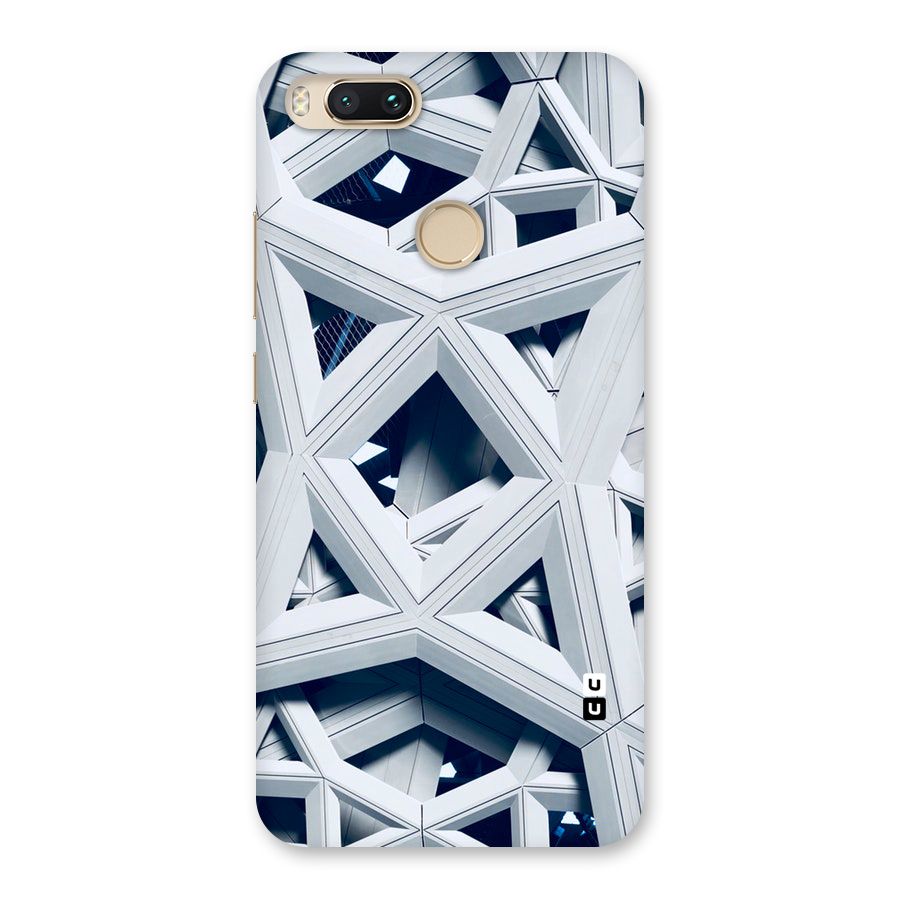 Abstract White Lines Back Case for Mi A1