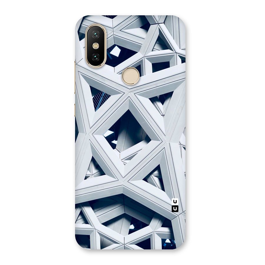 Abstract White Lines Back Case for Mi A2