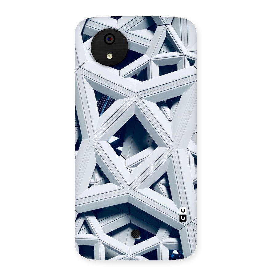 Abstract White Lines Back Case for Micromax Canvas A1