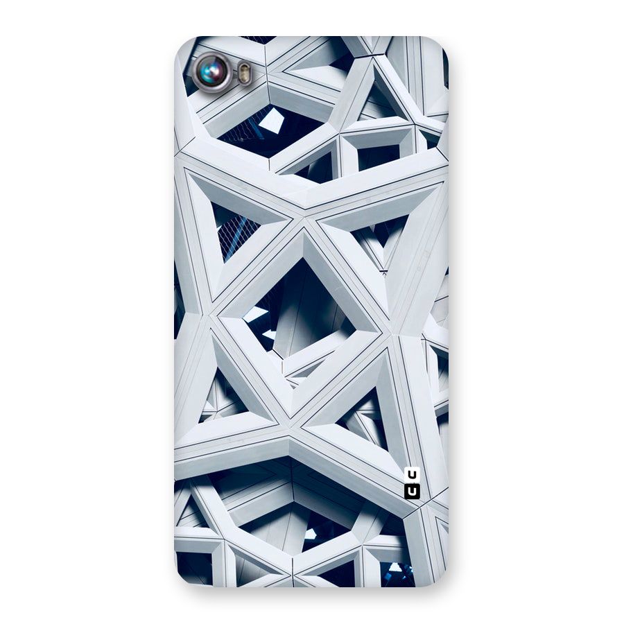 Abstract White Lines Back Case for Micromax Canvas Fire 4 A107