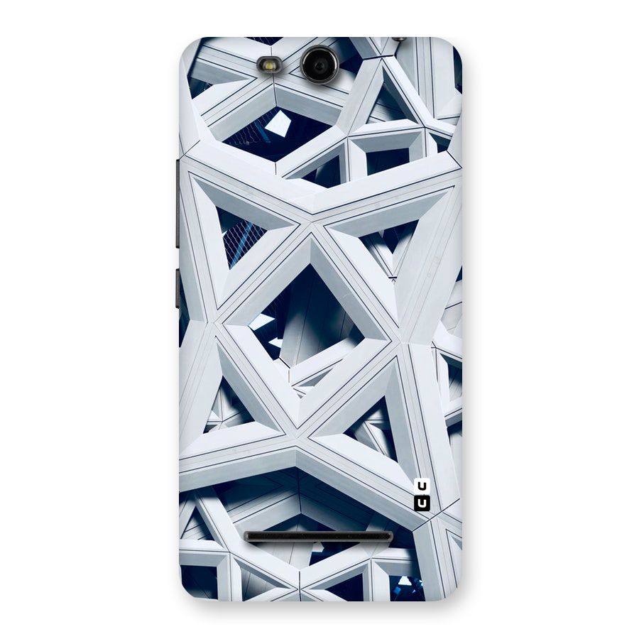 Abstract White Lines Back Case for Micromax Canvas Juice 3 Q392