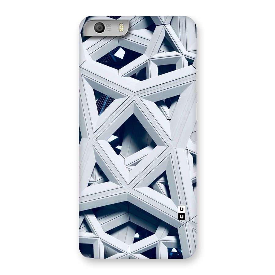 Abstract White Lines Back Case for Micromax Canvas Knight 2