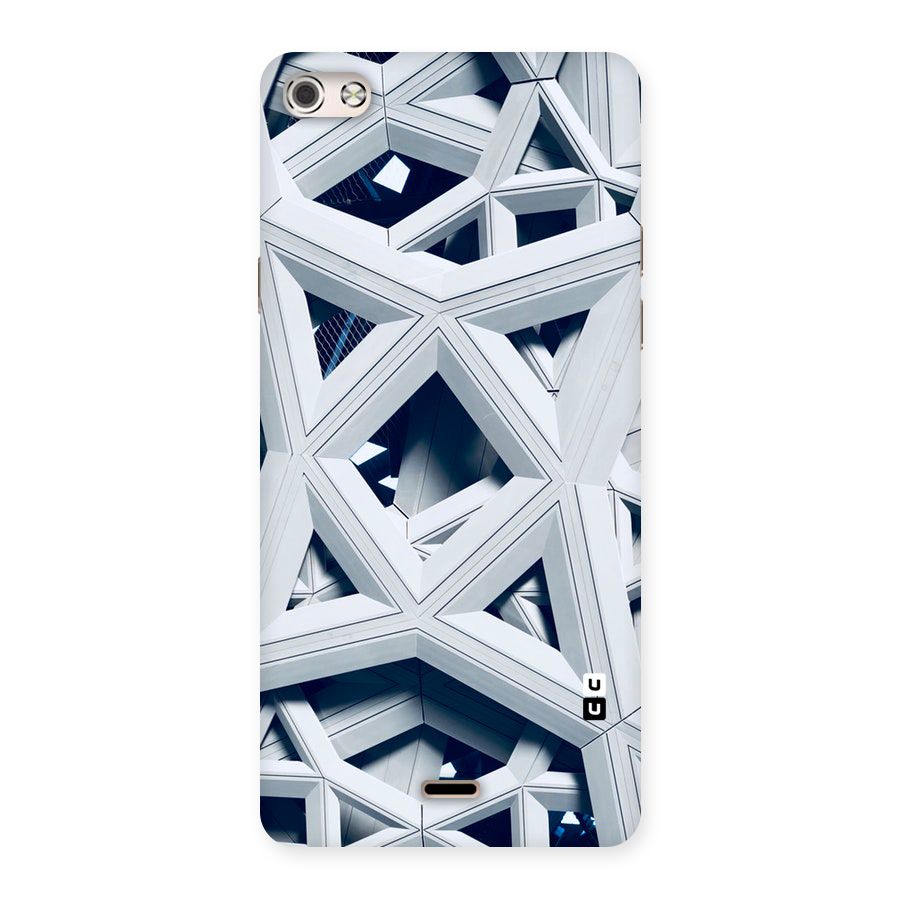 Abstract White Lines Back Case for Micromax Canvas Silver 5