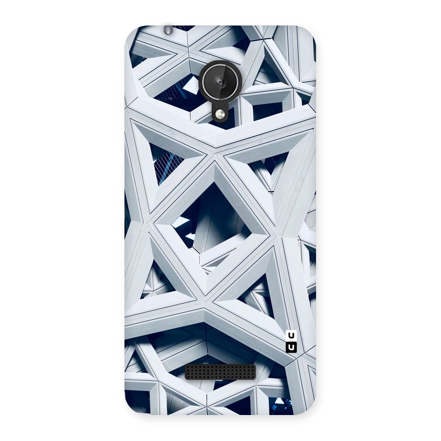 Abstract White Lines Back Case for Micromax Canvas Spark Q380