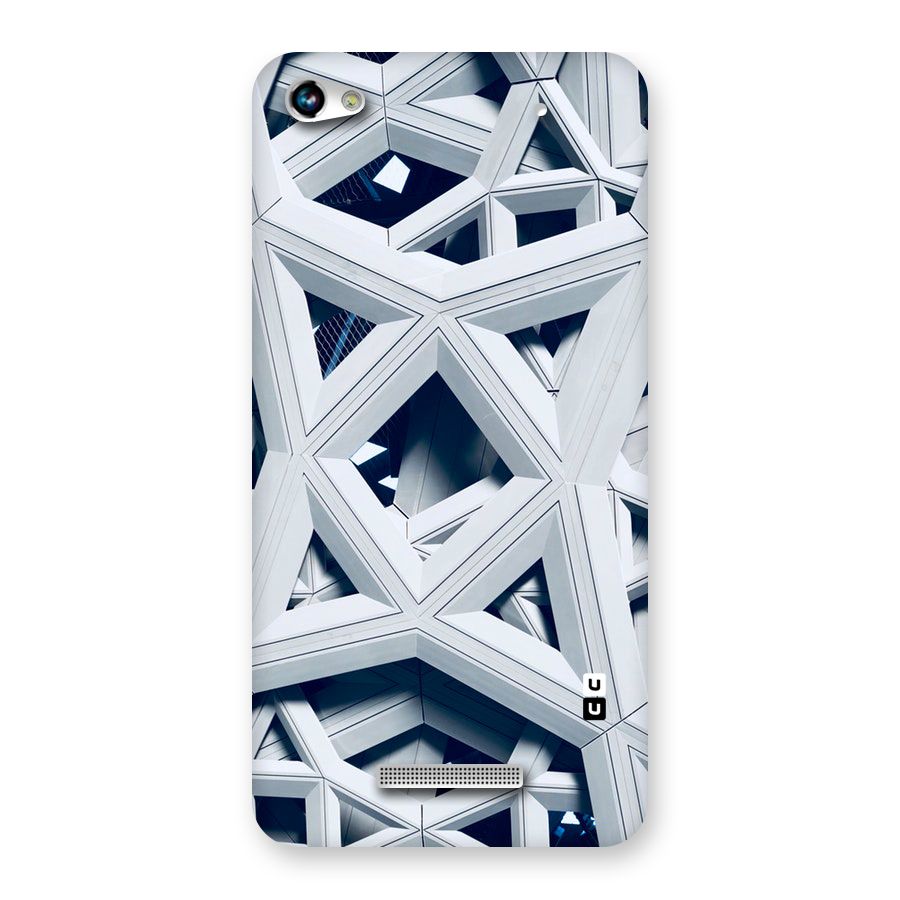 Abstract White Lines Back Case for Micromax Hue 2
