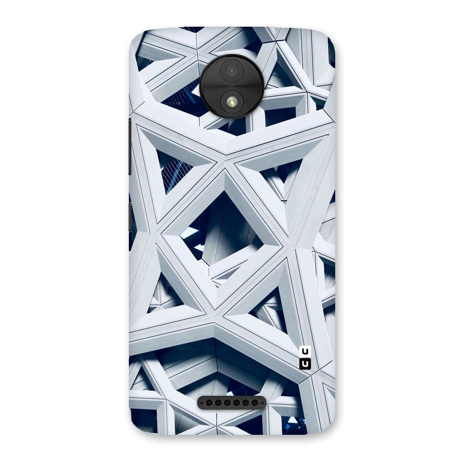 Abstract White Lines Back Case for Moto C