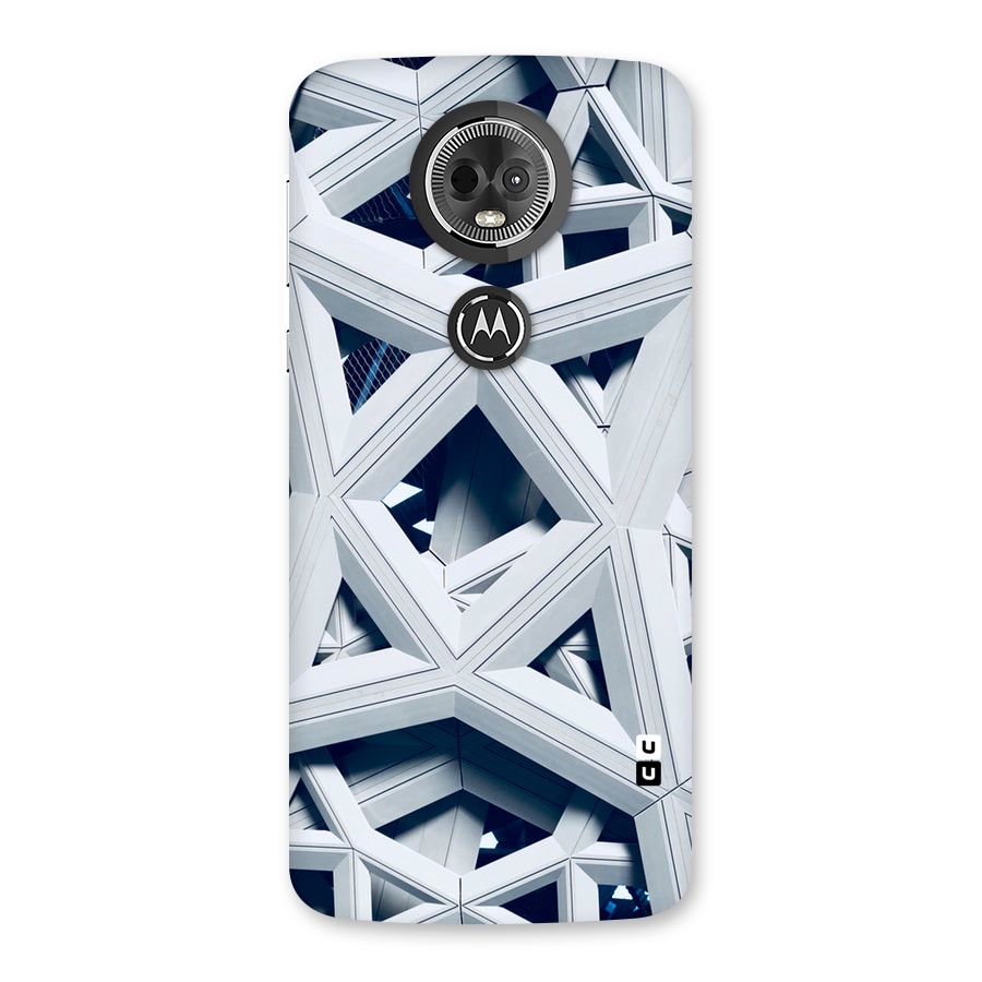 Abstract White Lines Back Case for Moto E5 Plus