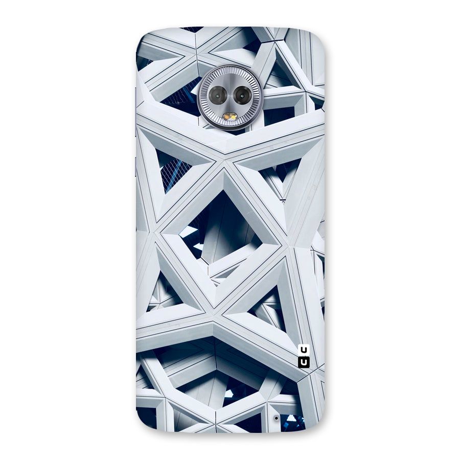 Abstract White Lines Back Case for Moto G6 Plus