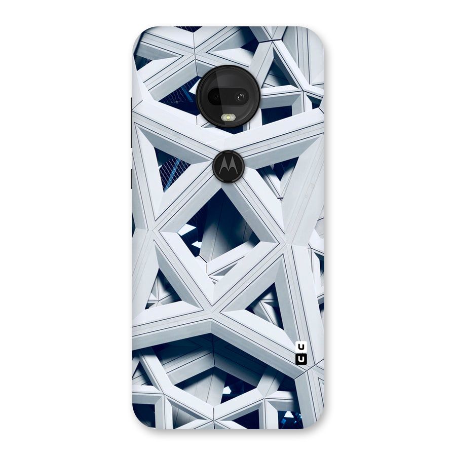 Abstract White Lines Back Case for Moto G7