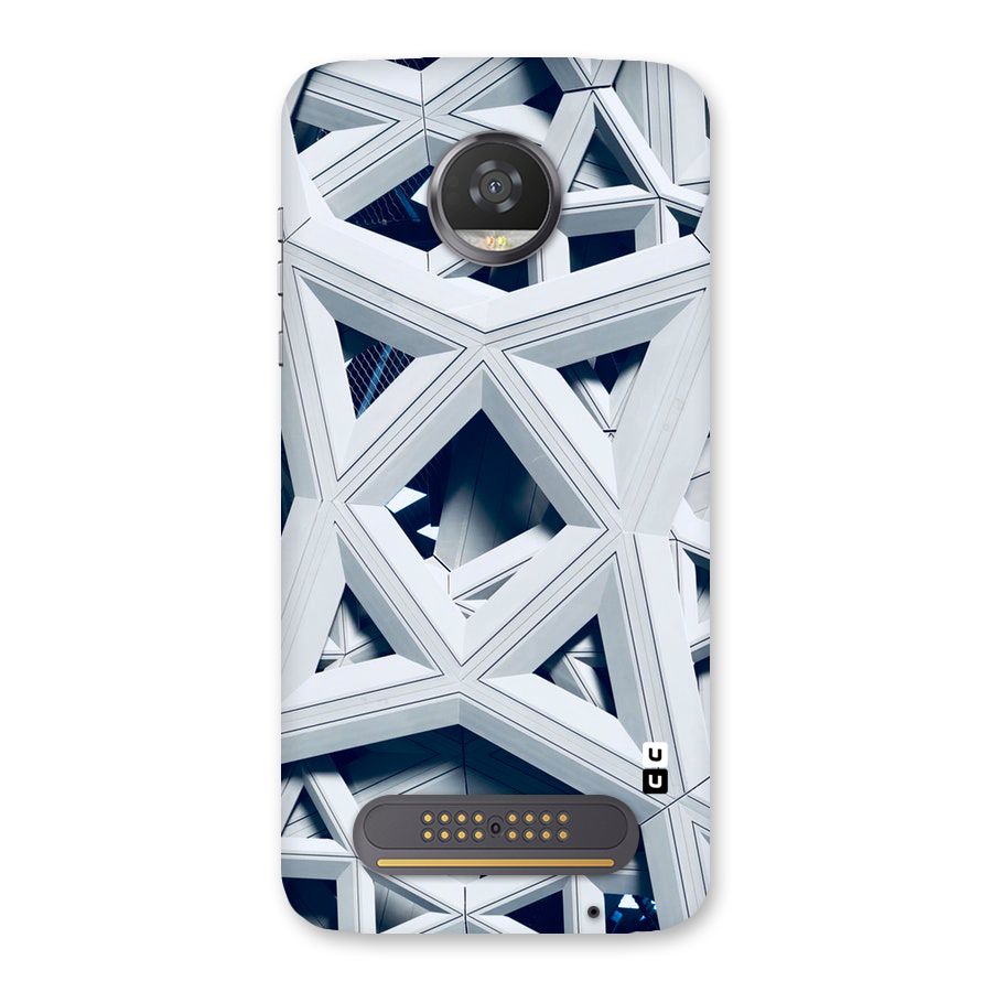 Abstract White Lines Back Case for Moto Z2 Play