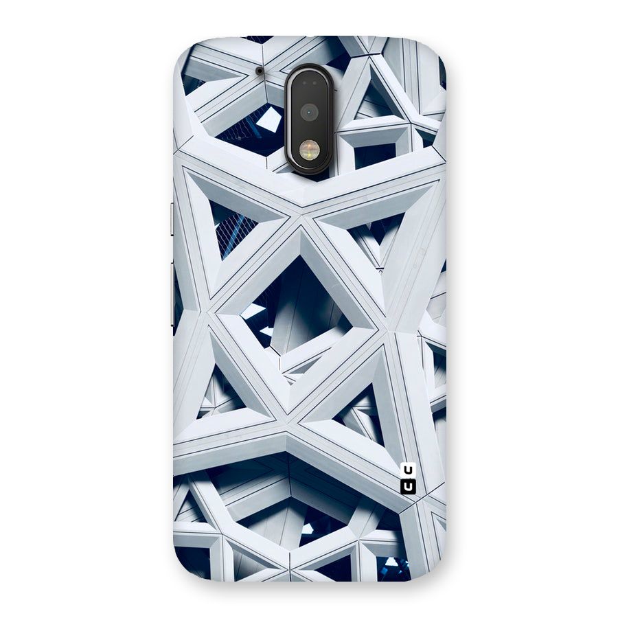 Abstract White Lines Back Case for Motorola Moto G4 Plus