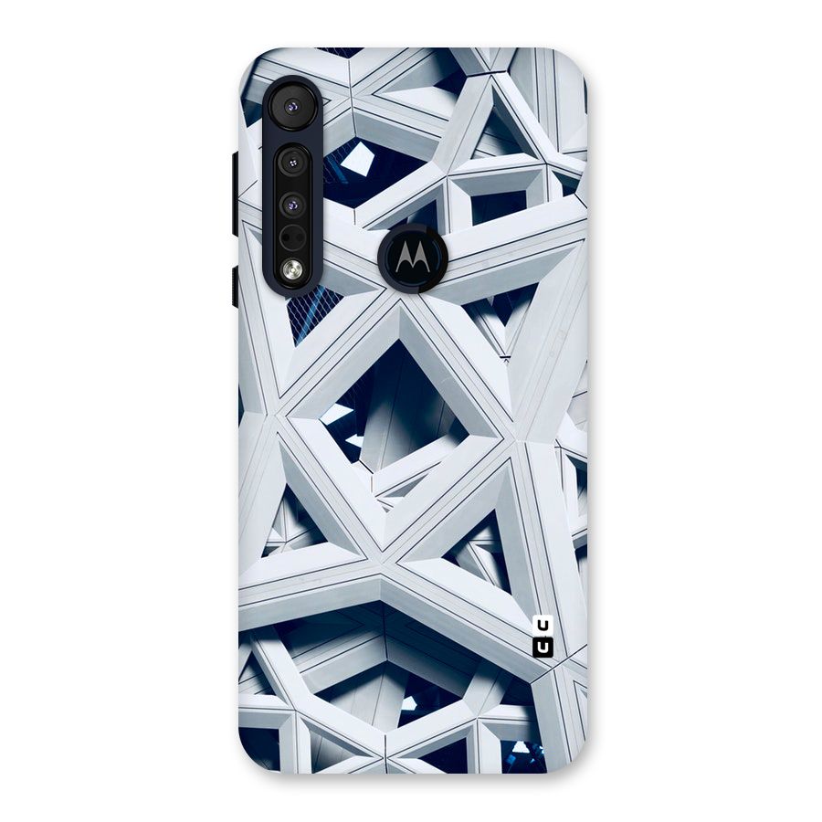 Abstract White Lines Back Case for Motorola One Macro