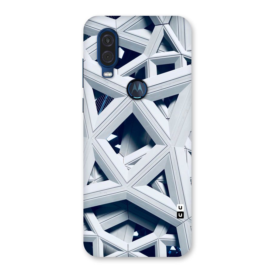 Abstract White Lines Back Case for Motorola One Vision