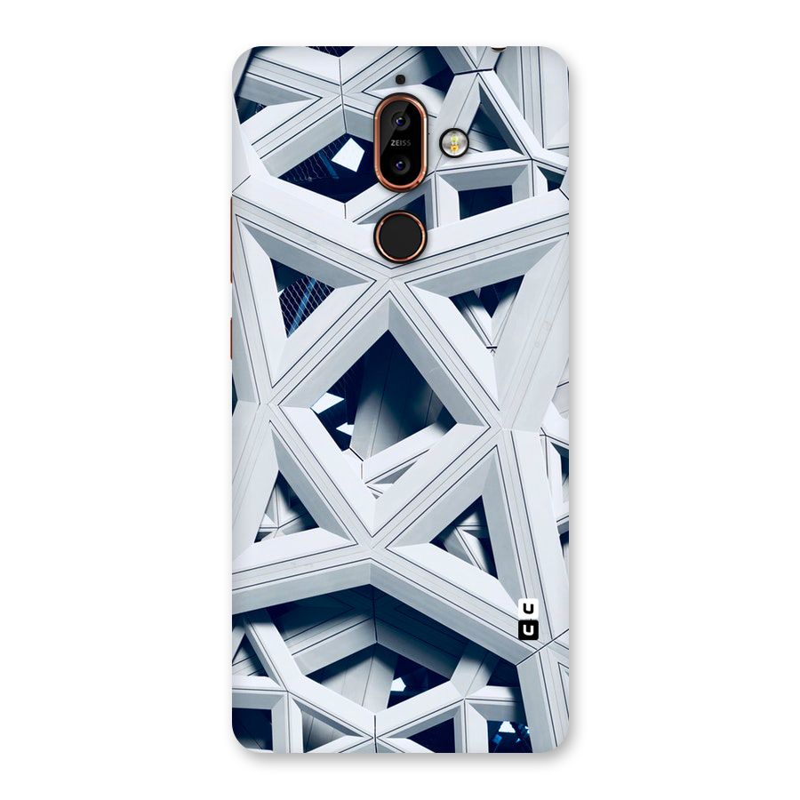 Abstract White Lines Back Case for Nokia 7 Plus