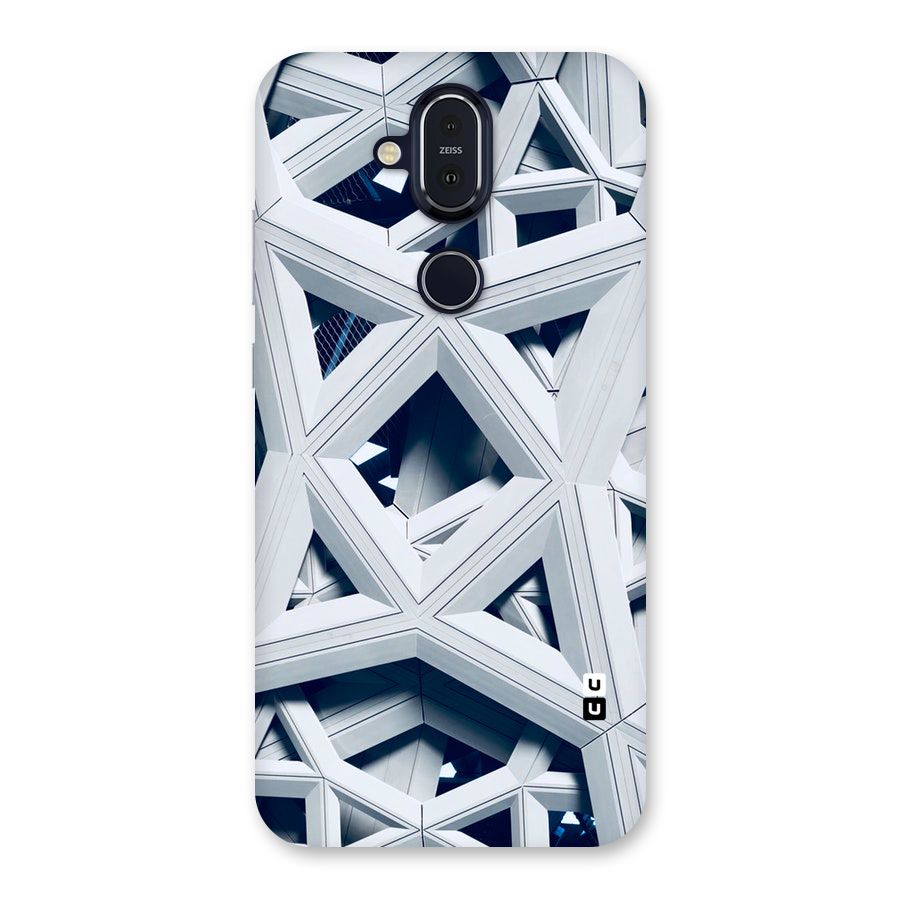Abstract White Lines Back Case for Nokia 8.1