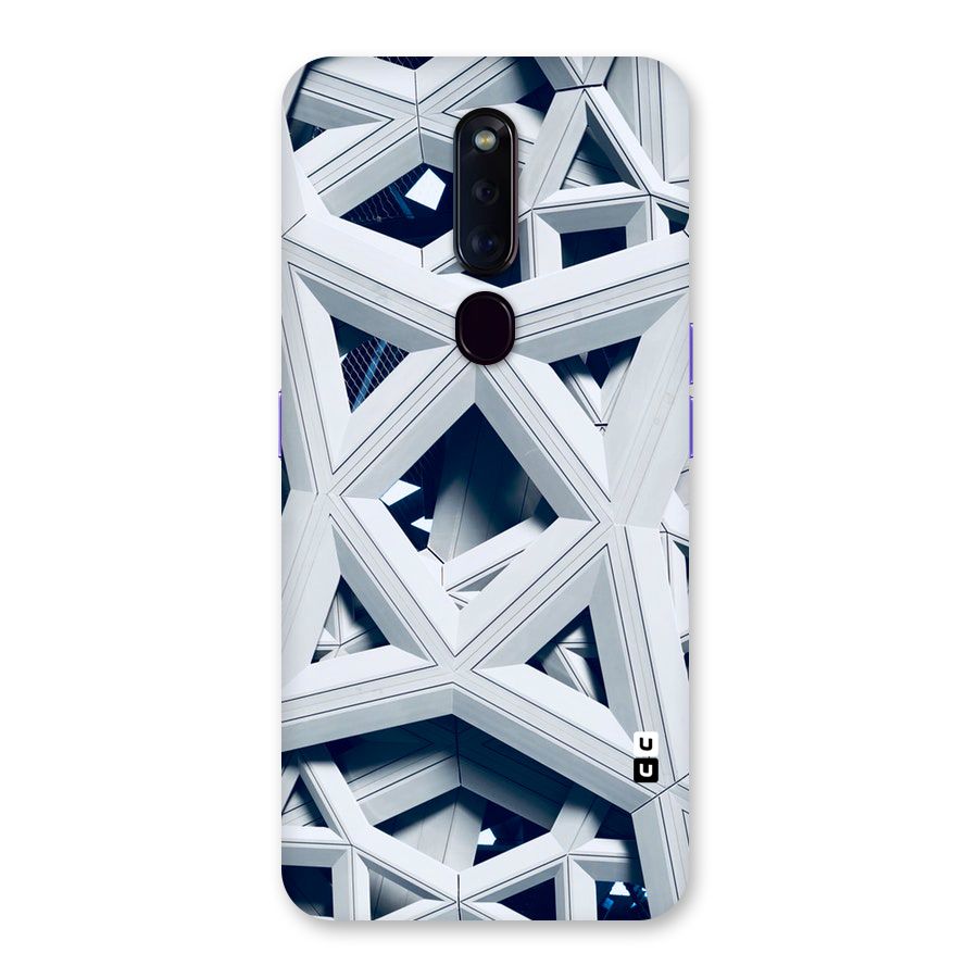 Abstract White Lines Back Case for Oppo F11 Pro