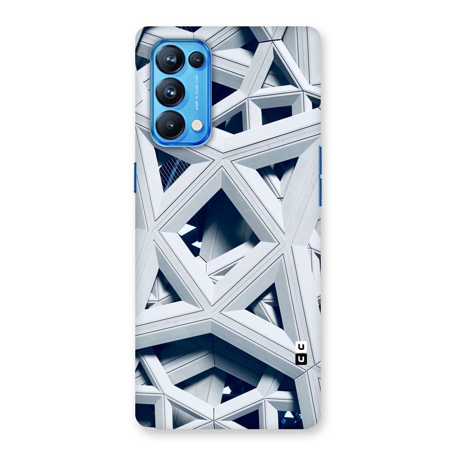 Abstract White Lines Back Case for Oppo Reno5 Pro 5G