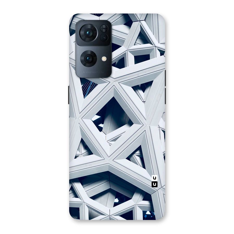 Abstract White Lines Back Case for Oppo Reno7 Pro 5G