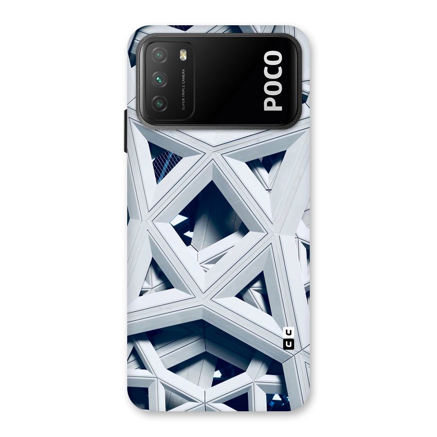 Abstract White Lines Back Case for Poco M3