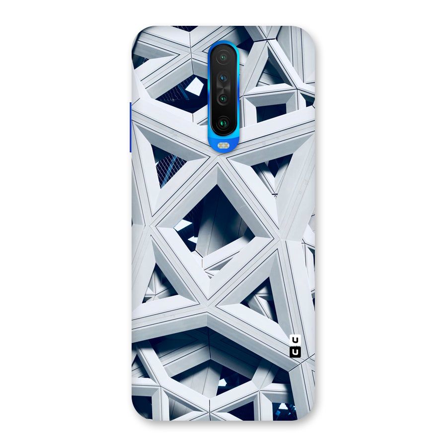 Abstract White Lines Back Case for Poco X2