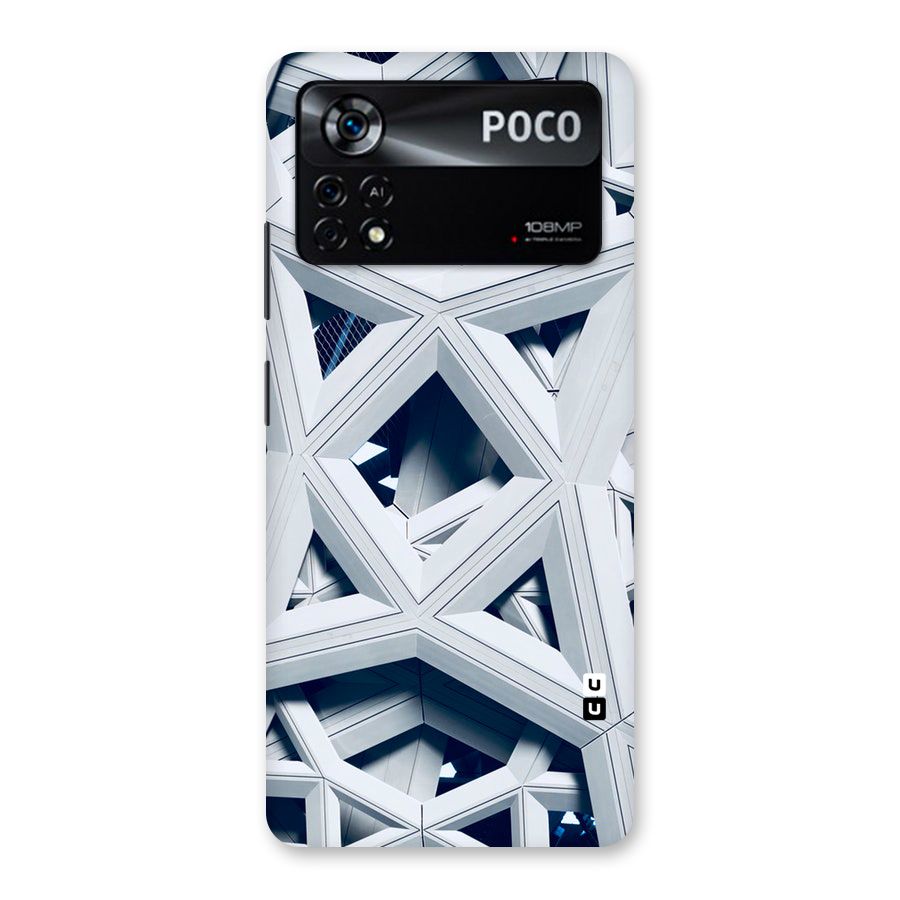 Abstract White Lines Back Case for Poco X4 Pro 5G
