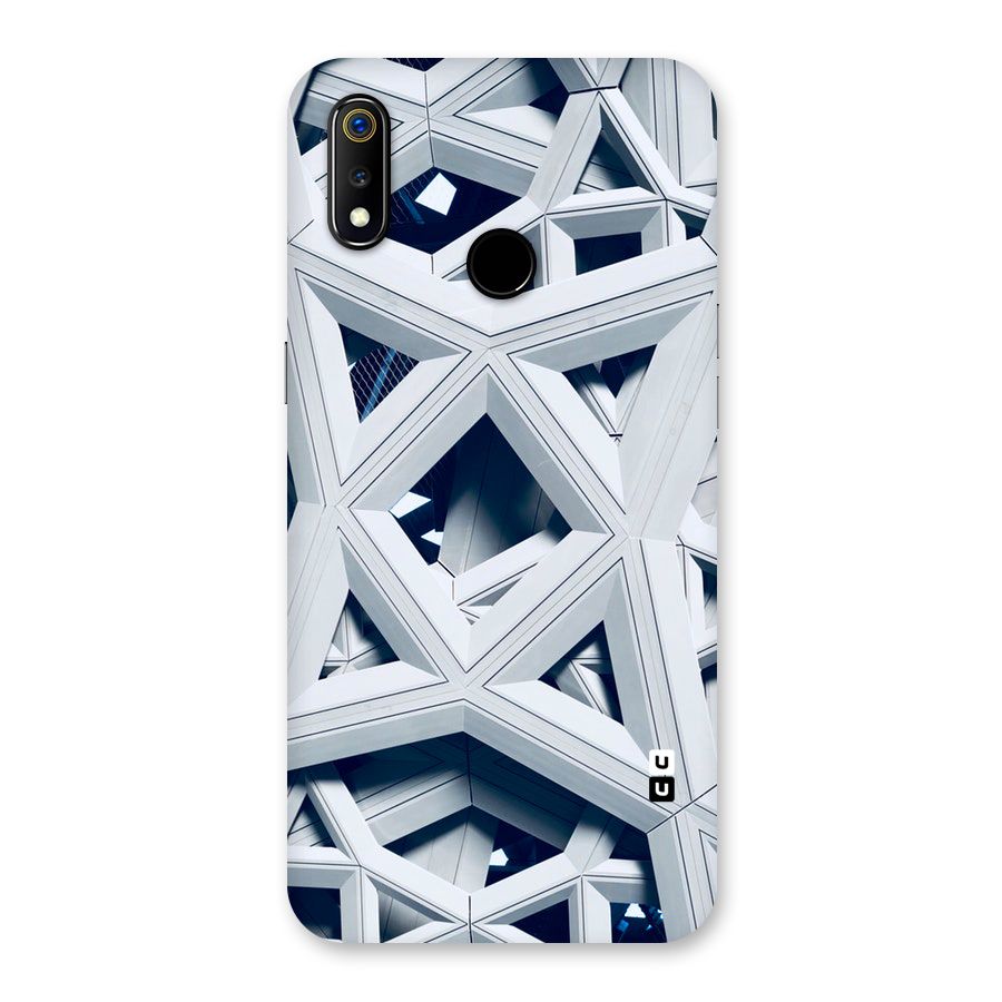 Abstract White Lines Back Case for Realme 3