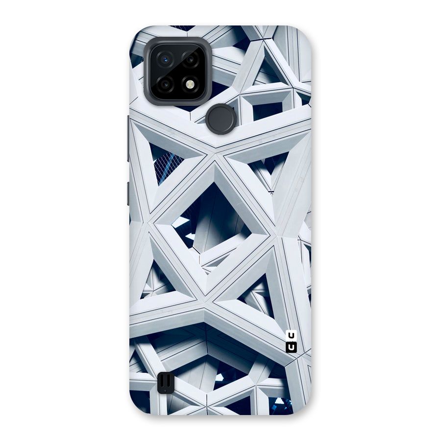Abstract White Lines Back Case for Realme C21