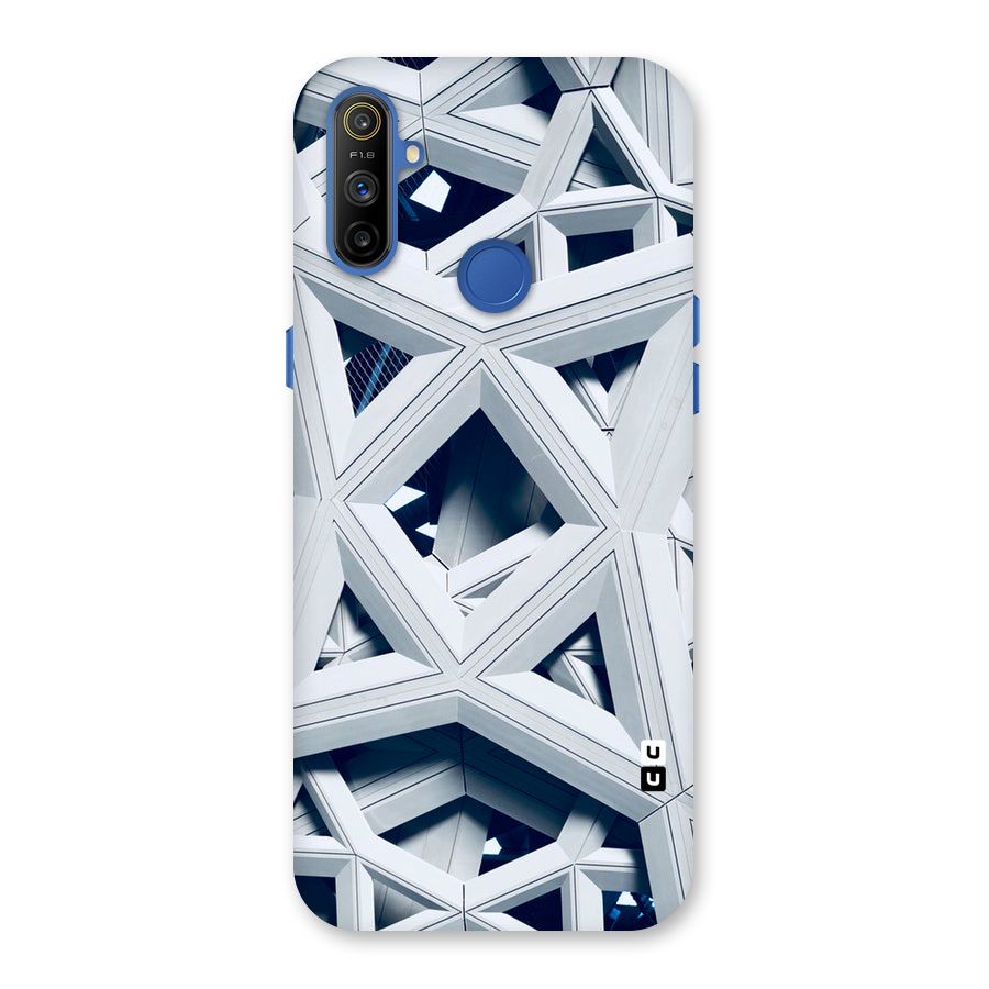 Abstract White Lines Back Case for Realme Narzo 10A