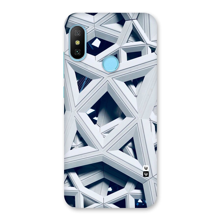 Abstract White Lines Back Case for Redmi 6 Pro