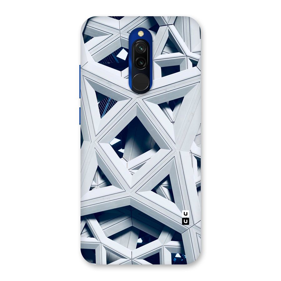 Abstract White Lines Back Case for Redmi 8