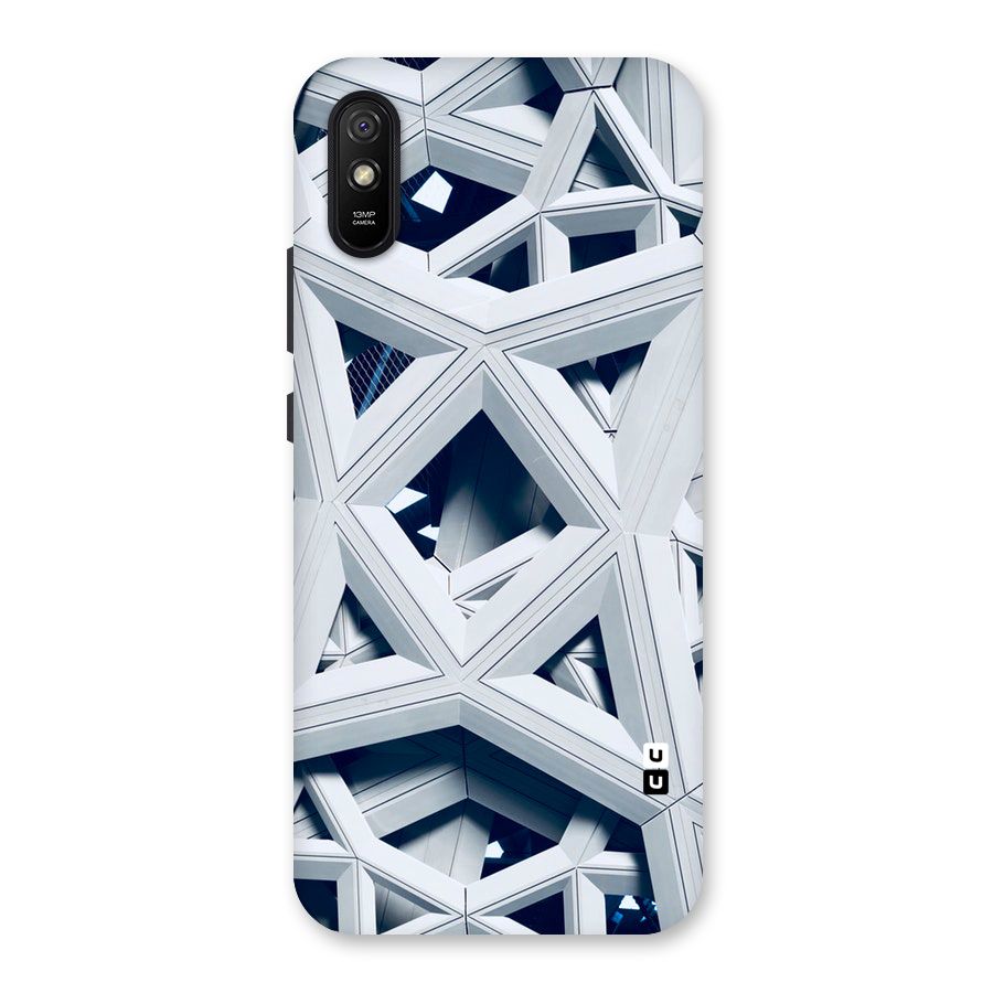 Abstract White Lines Back Case for Redmi 9i