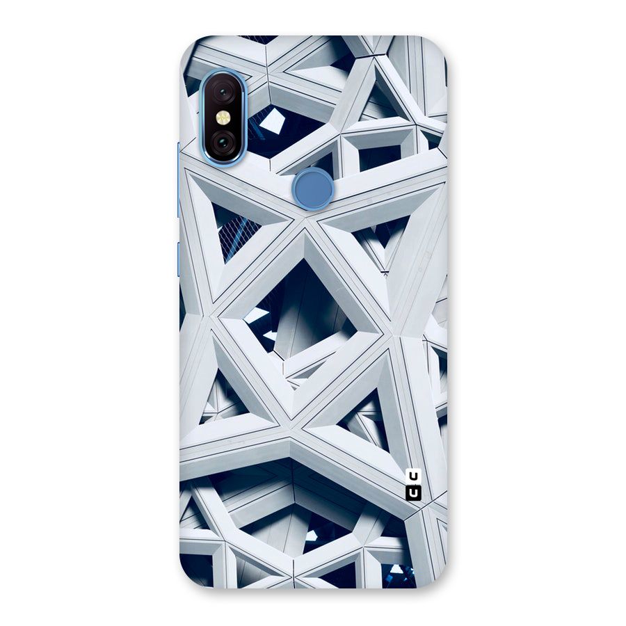 Abstract White Lines Back Case for Redmi Note 6 Pro