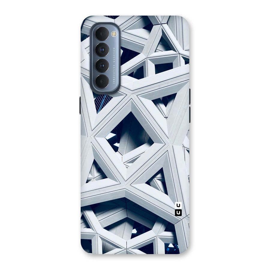 Abstract White Lines Back Case for Reno4 Pro