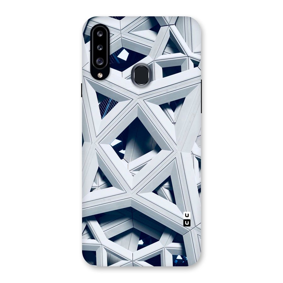 Abstract White Lines Back Case for Samsung Galaxy A20s