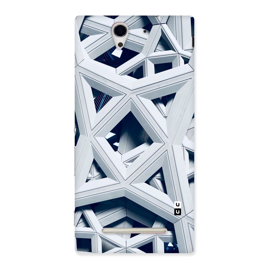 Abstract White Lines Back Case for Sony Xperia C3