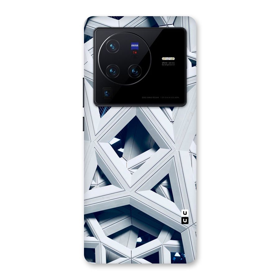 Abstract White Lines Back Case for Vivo X80 Pro
