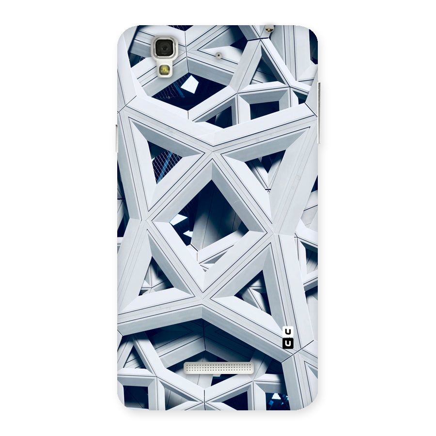Abstract White Lines Back Case for YU Yureka Plus