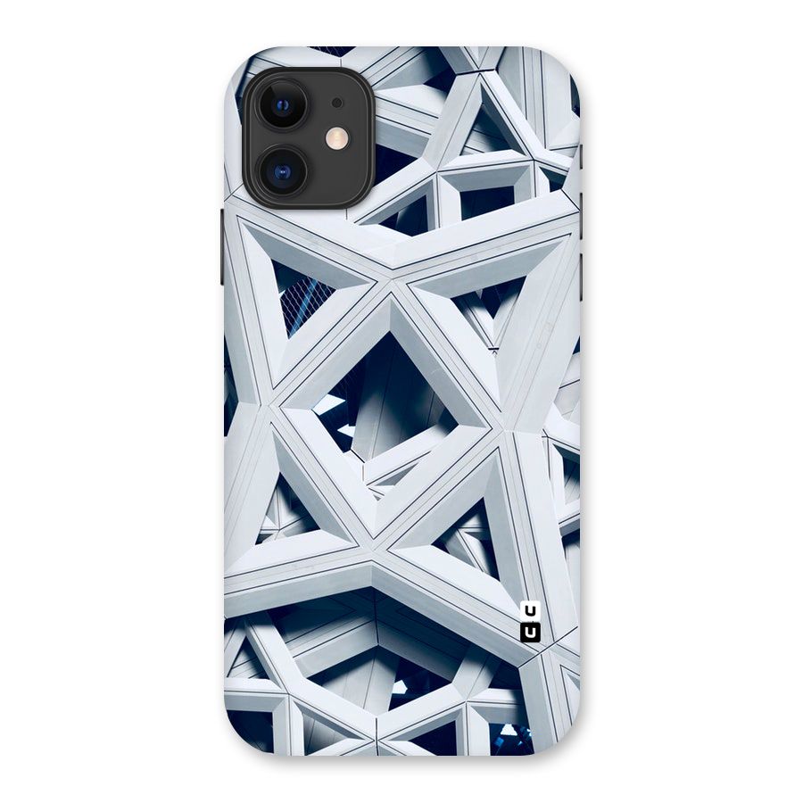 Abstract White Lines Back Case for iPhone 11