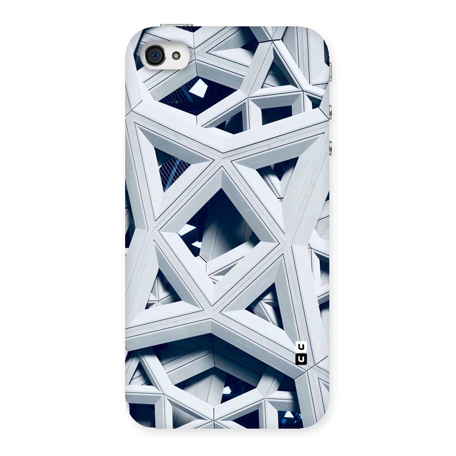 Abstract White Lines Back Case for iPhone 4 4s