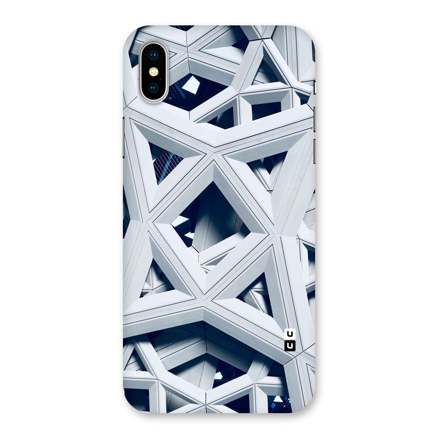Abstract White Lines Back Case for iPhone XS