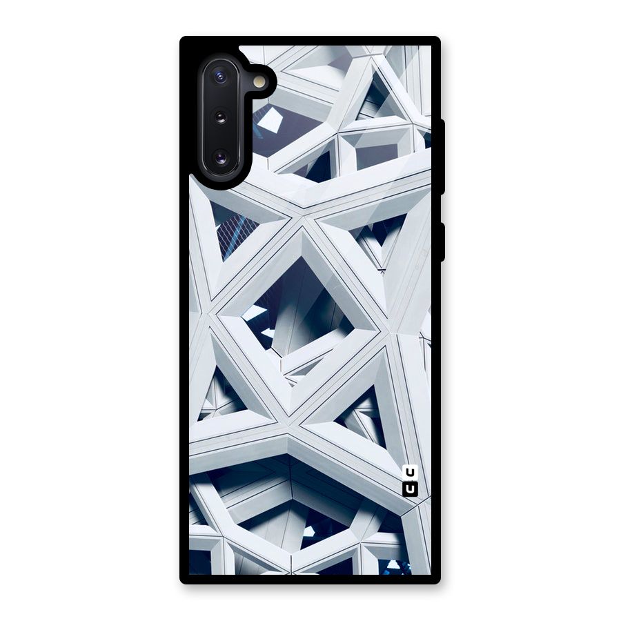 Abstract White Lines Glass Back Case for Galaxy Note 10