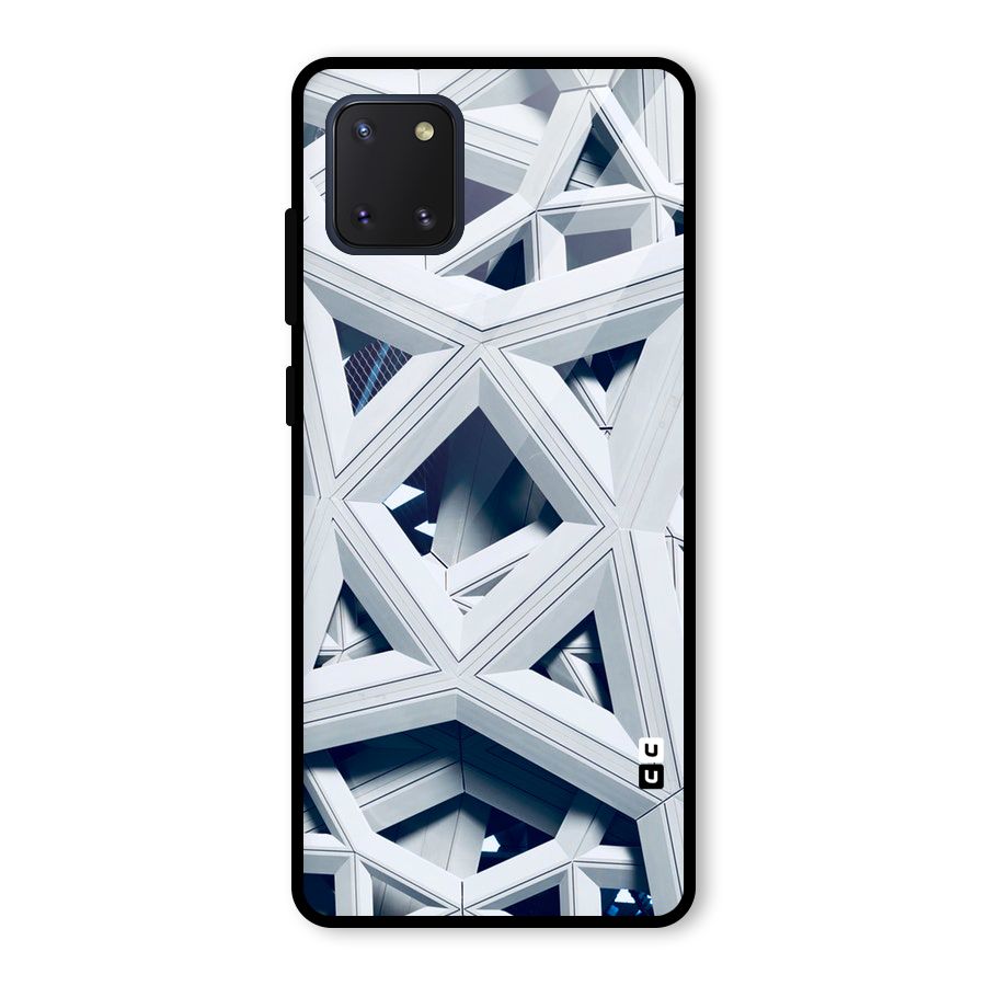 Abstract White Lines Glass Back Case for Galaxy Note 10 Lite
